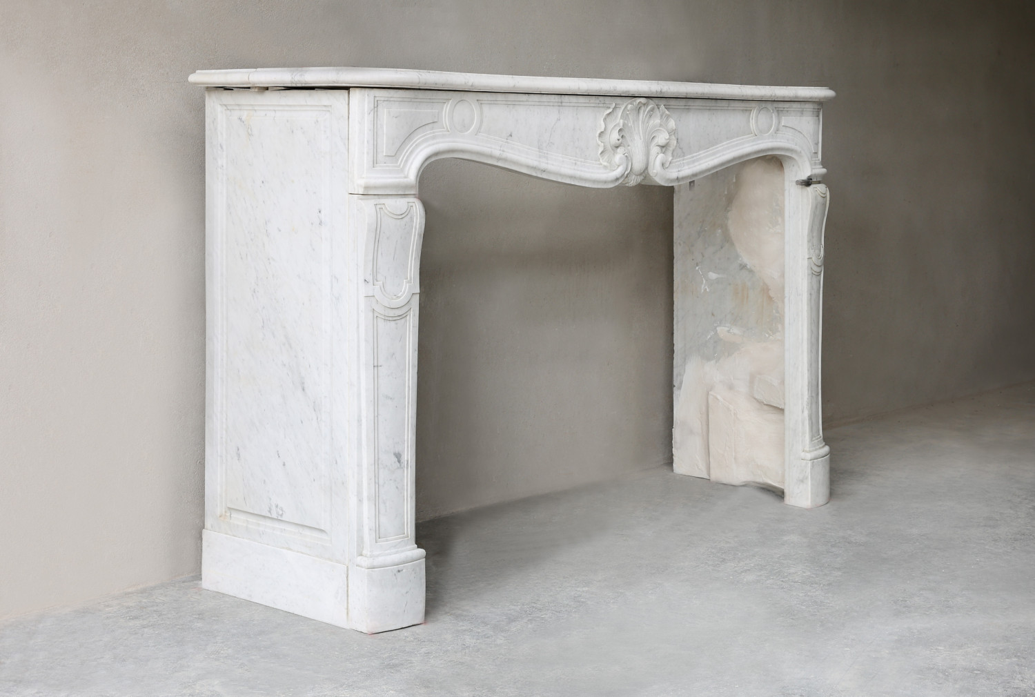 carrara marble fireplace
