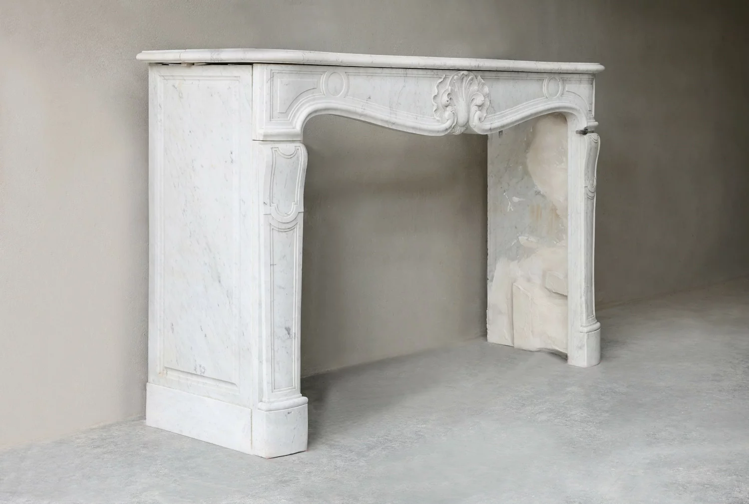 carrara marble fireplace