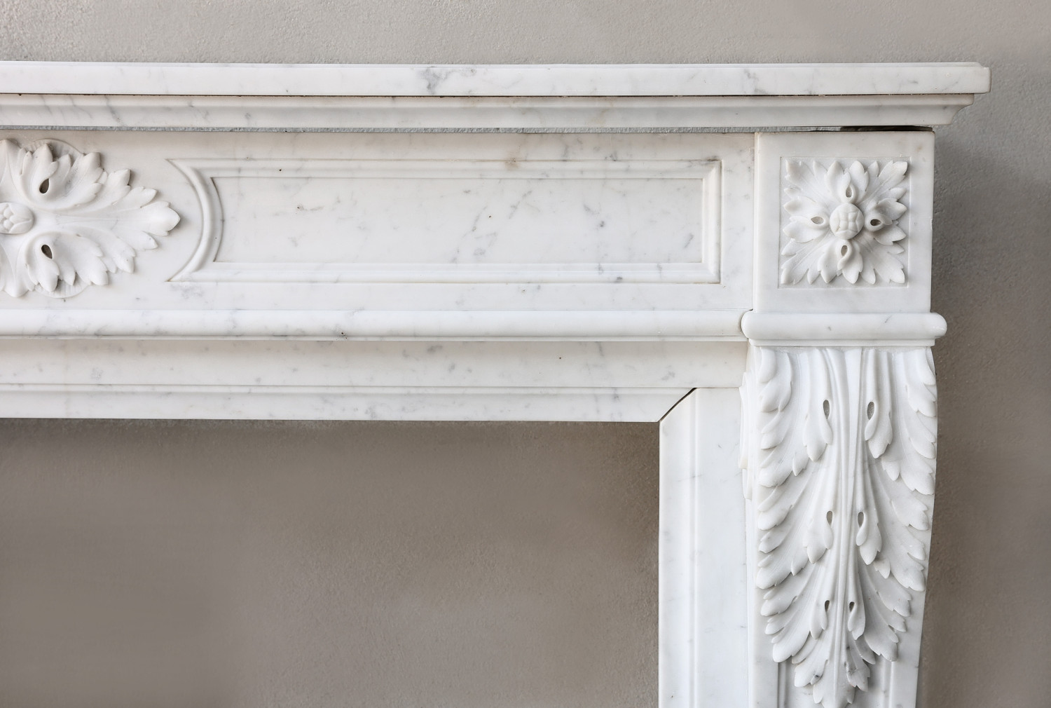 Carrara marmor kaminmaske