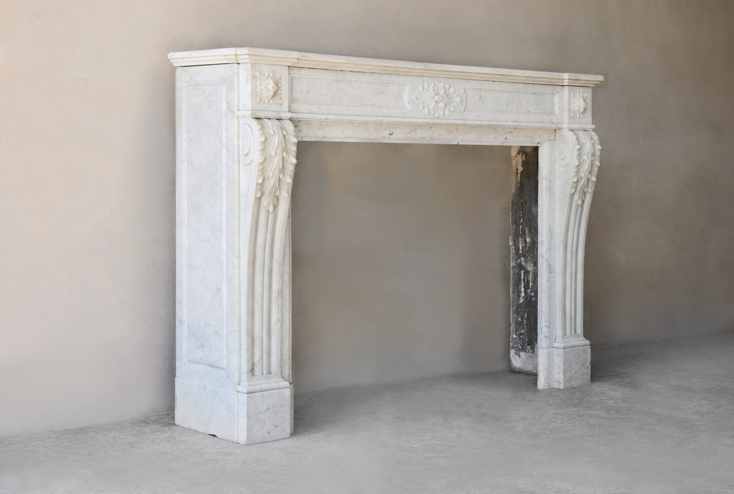 carrara marmor kaminmaske