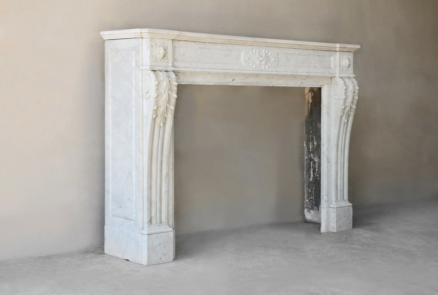 carrara marmor kaminmaske