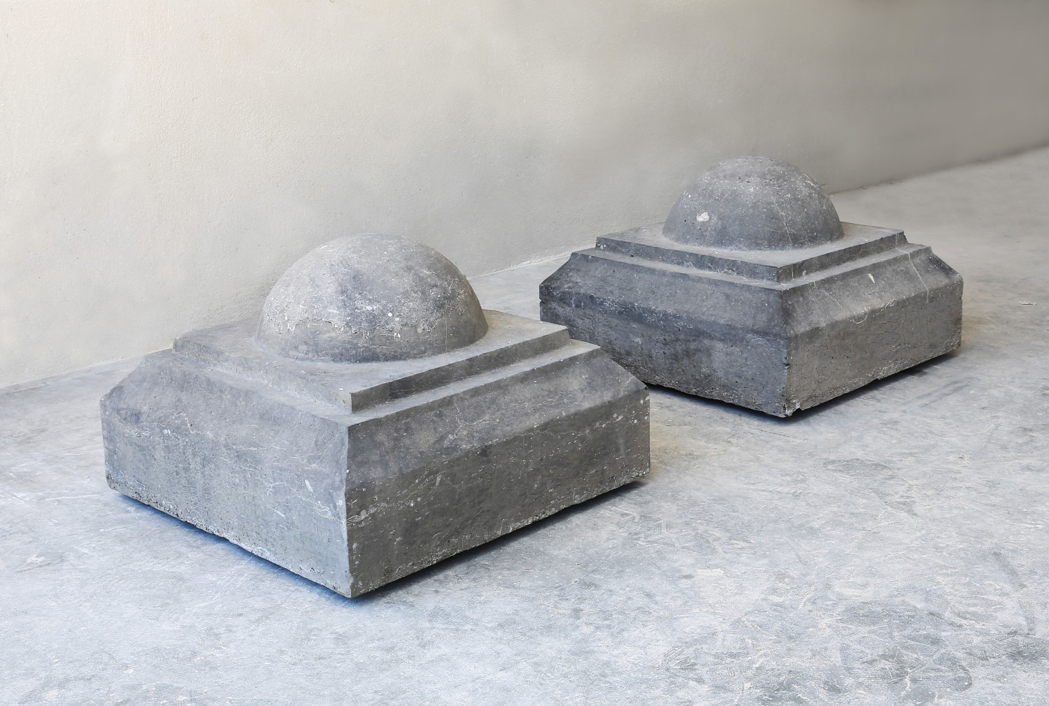 alte franzosischer set blaustein kugel