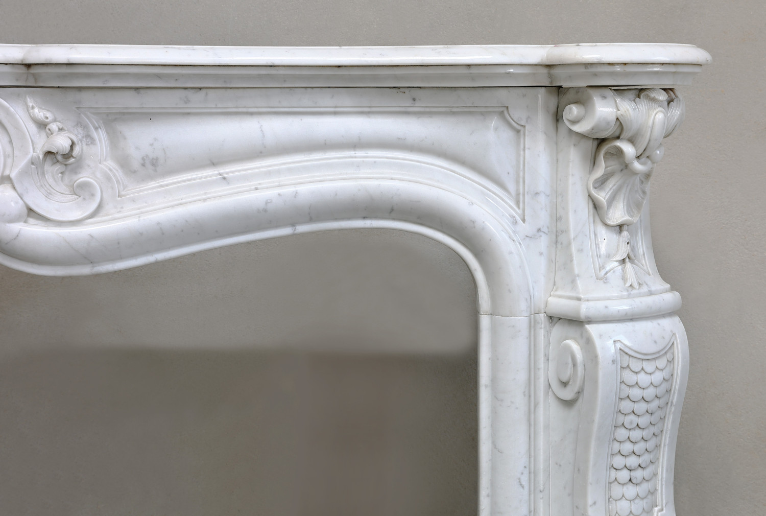 Louis XV stil kaminmaske