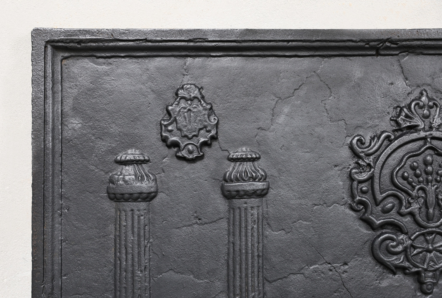 alte kaminplatte von cast iron