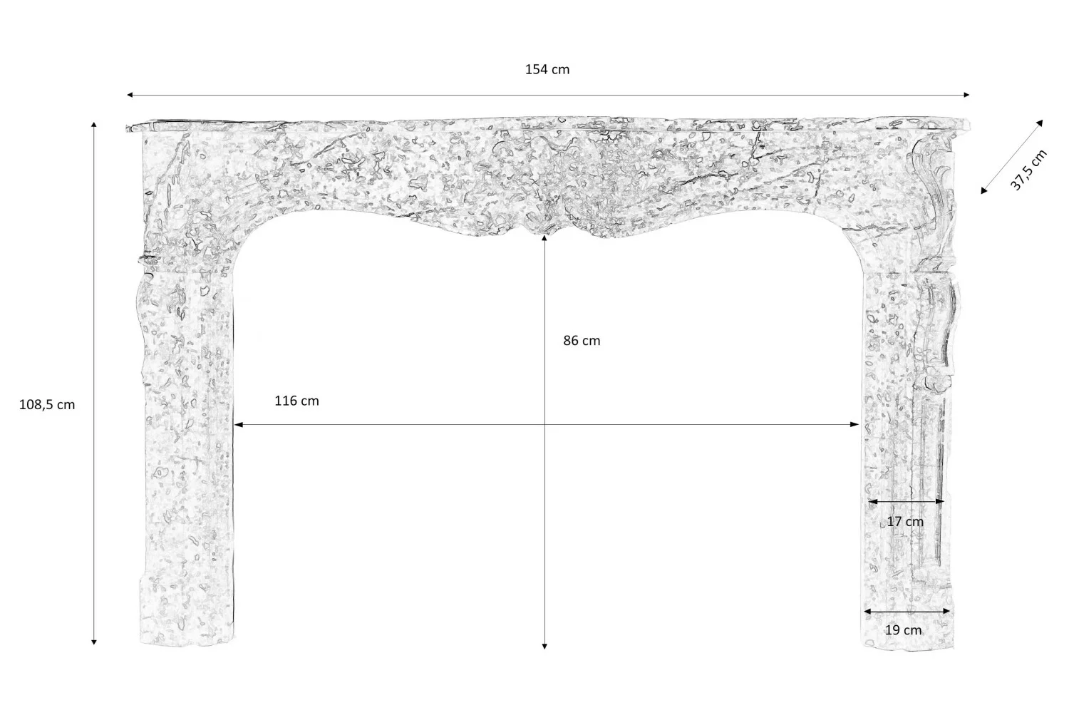 schöne antiker Kamin